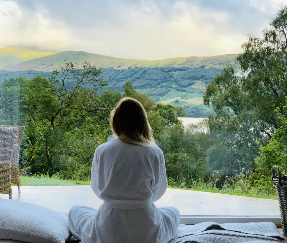 A peaceful countryside view from a cottage stay