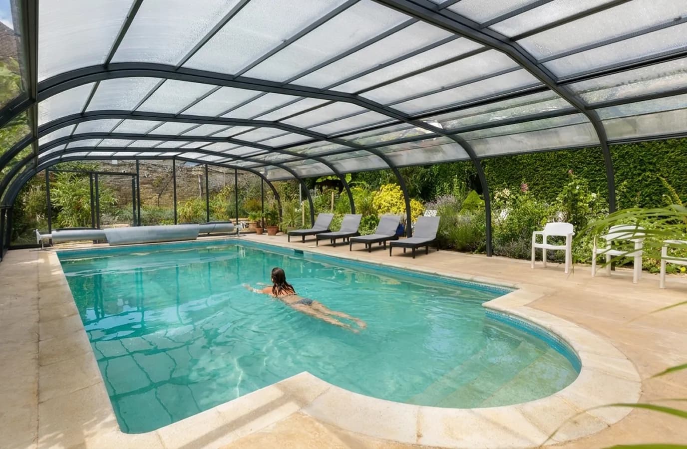 Heated swimming pool at Upper Court